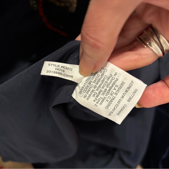 SOLD! J Crew Factory Navy Blue Velvet Tulip Hem Dress Size 6 - Picture 6 of 8